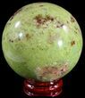 Polished Green Opal Sphere - Madagascar #55076-1